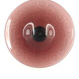 Art deco violet glass centerpiece, Le Verre Francais, Charles Schneider, France, 1930s