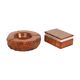 Italian Smoke Set Orange Hand Carved Alabaster Romano Bianchi 1960s