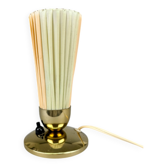 Lampe de table en laiton du milieu du siècle par Rausendorf Bautzen Allemagne, années 1960, étiquetée
