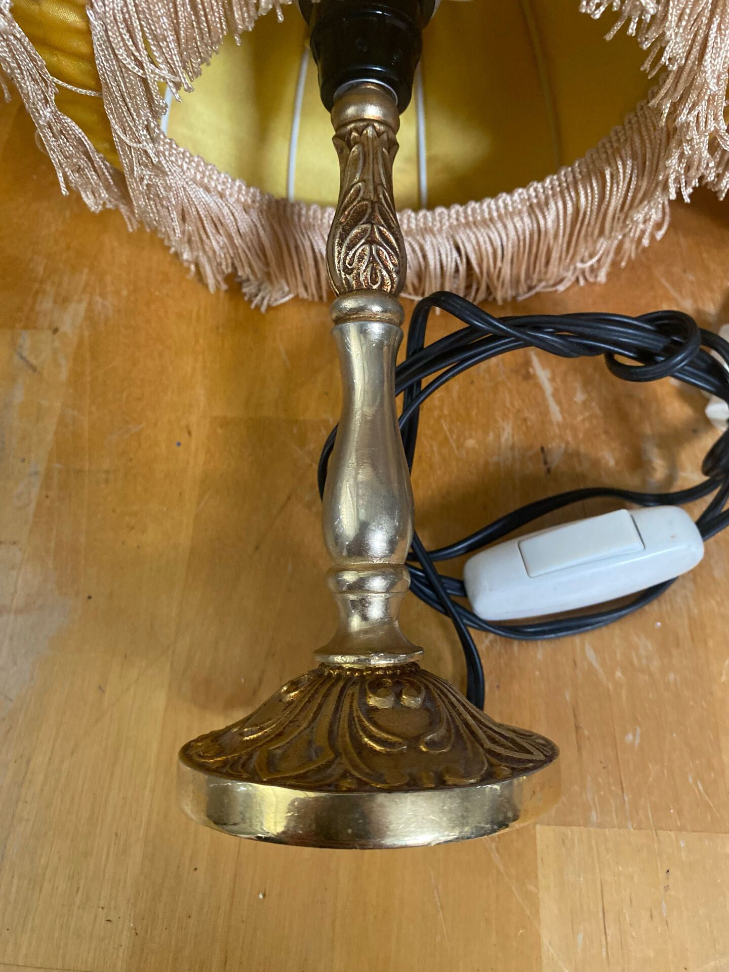 Pair of antique bedside lamps artistic creations ca gilded bronze fr