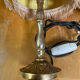 Pair of antique bedside lamps artistic creations ca gilded bronze fr