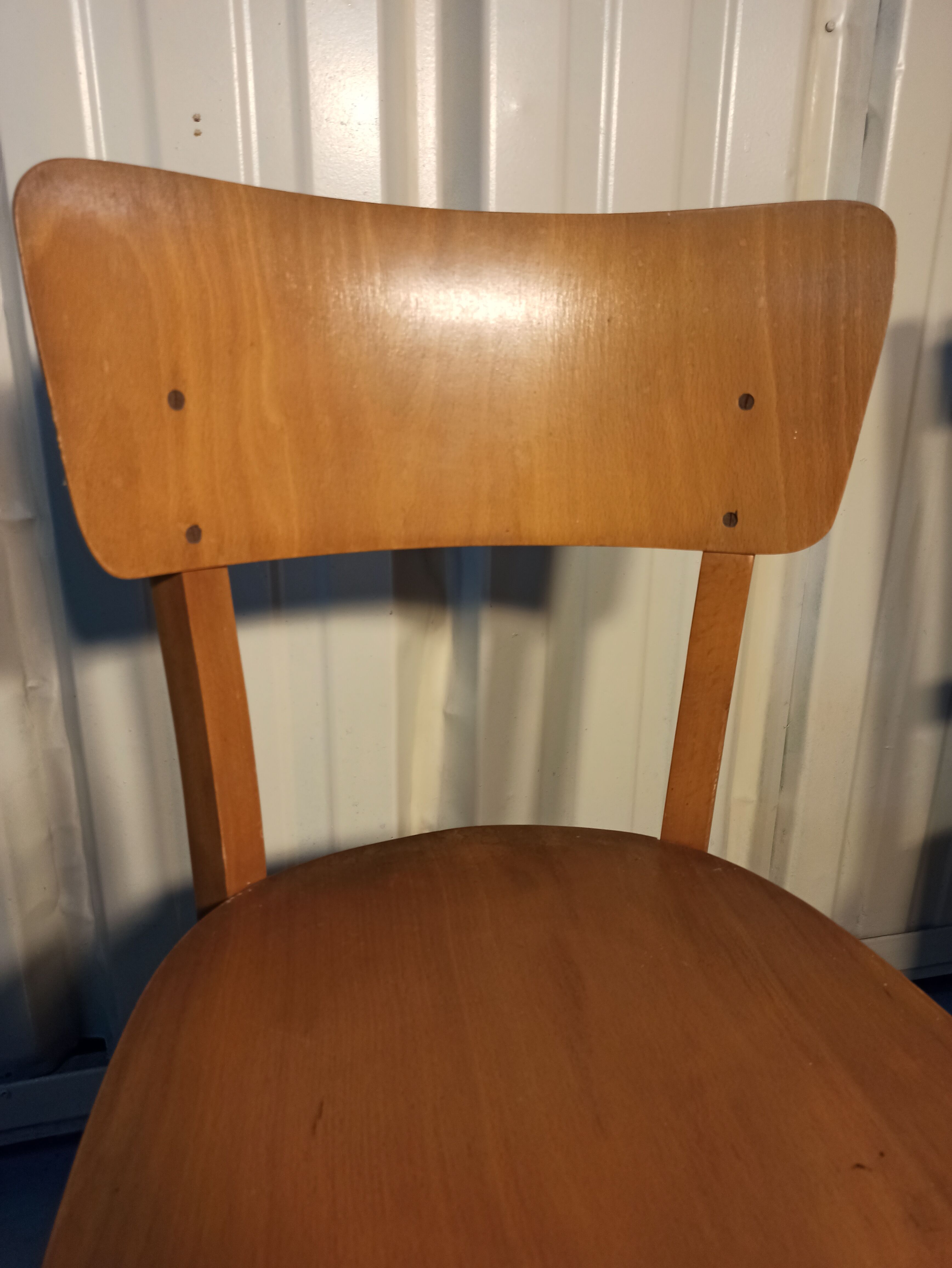 2 wooden bistro chairs Thonet