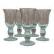 Service of 5 blown glass stemmed glasses