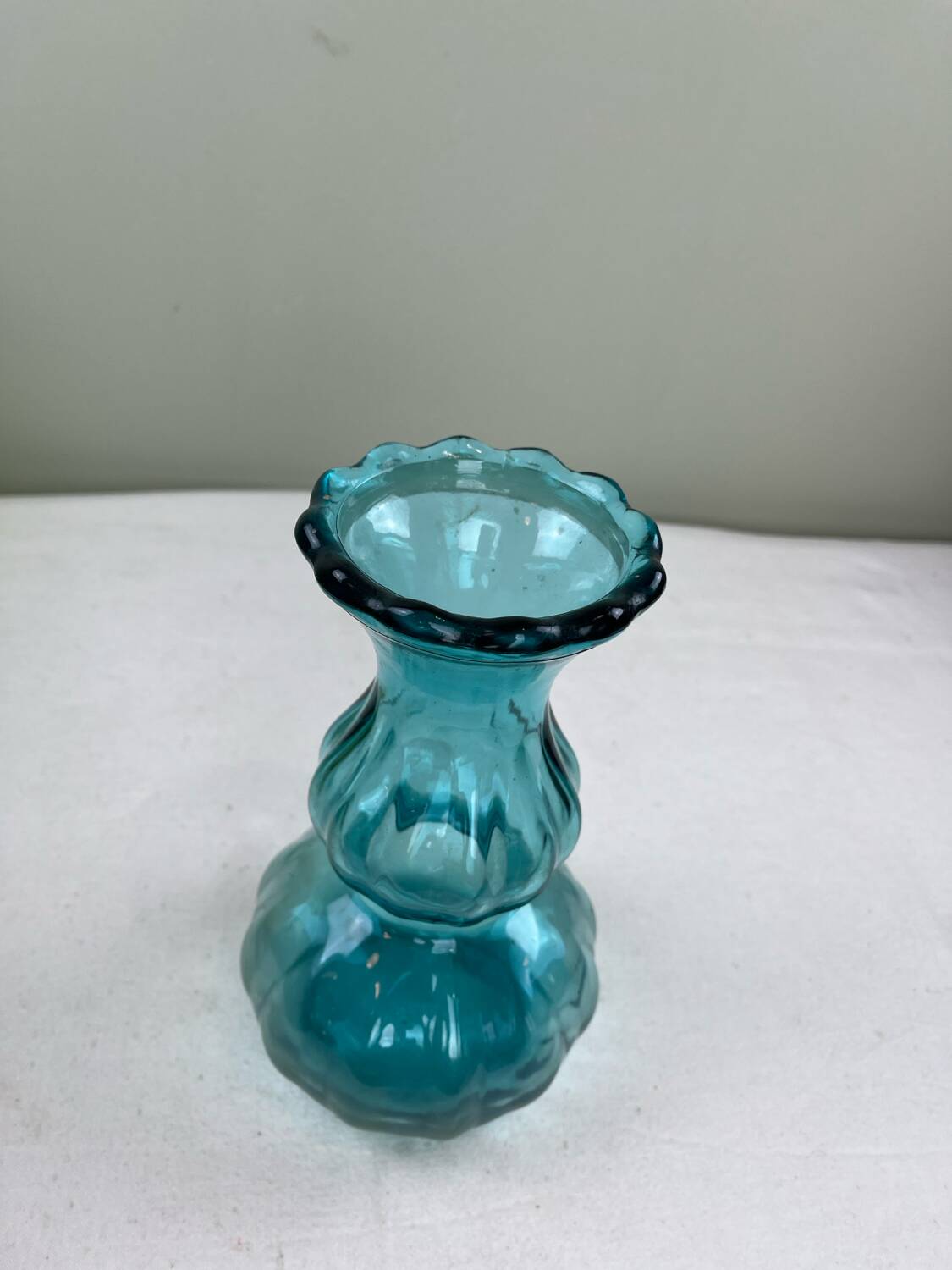 Vintage lagoon blue vase