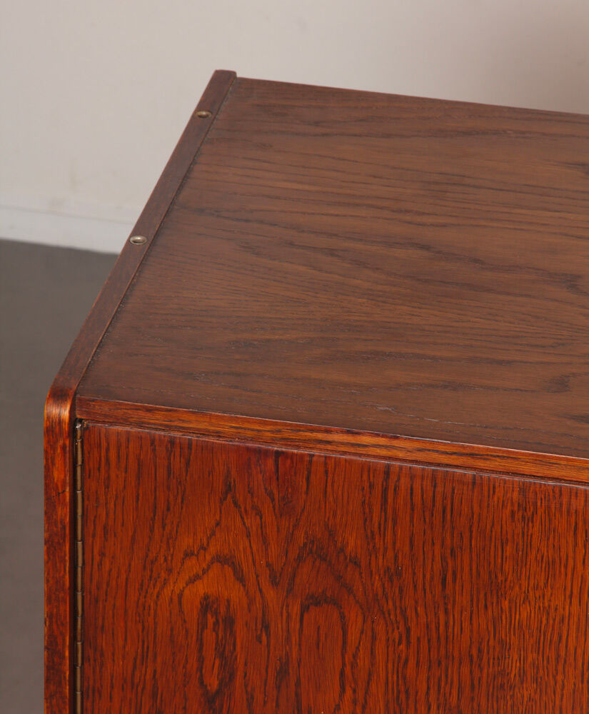 Vintage dark oak chest of drawers by Jiri Jiroutek, model U-450, 1960