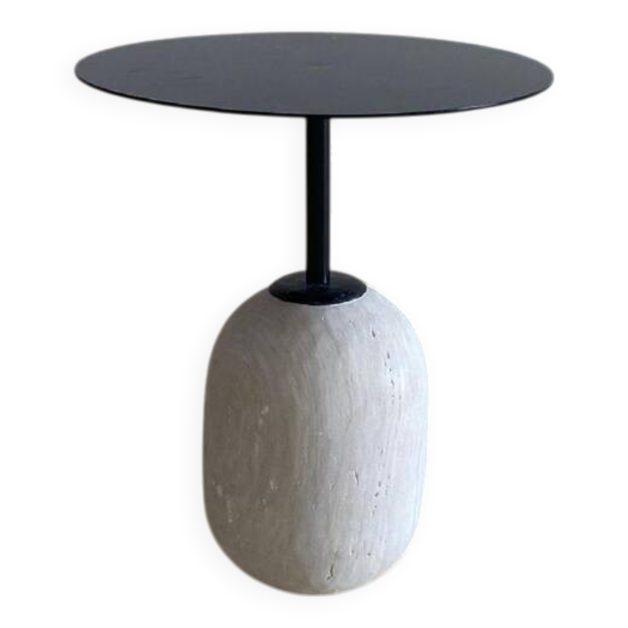 Finestia Side Table - Natural Travertine