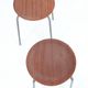 Ensemble de 2 tabourets des années 60 / teck / acier / design industriel danois.
