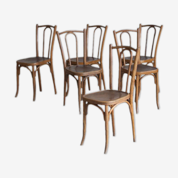 Six chaises Thonet - France Bistro 1950