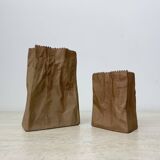 Set of 2 Rosenthal Paper bag vase by Tapio Wirkkala , 1970’s