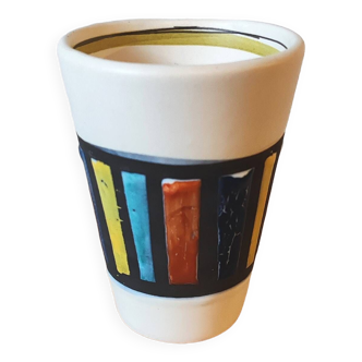 Roger capron green ceramic tumbler glass