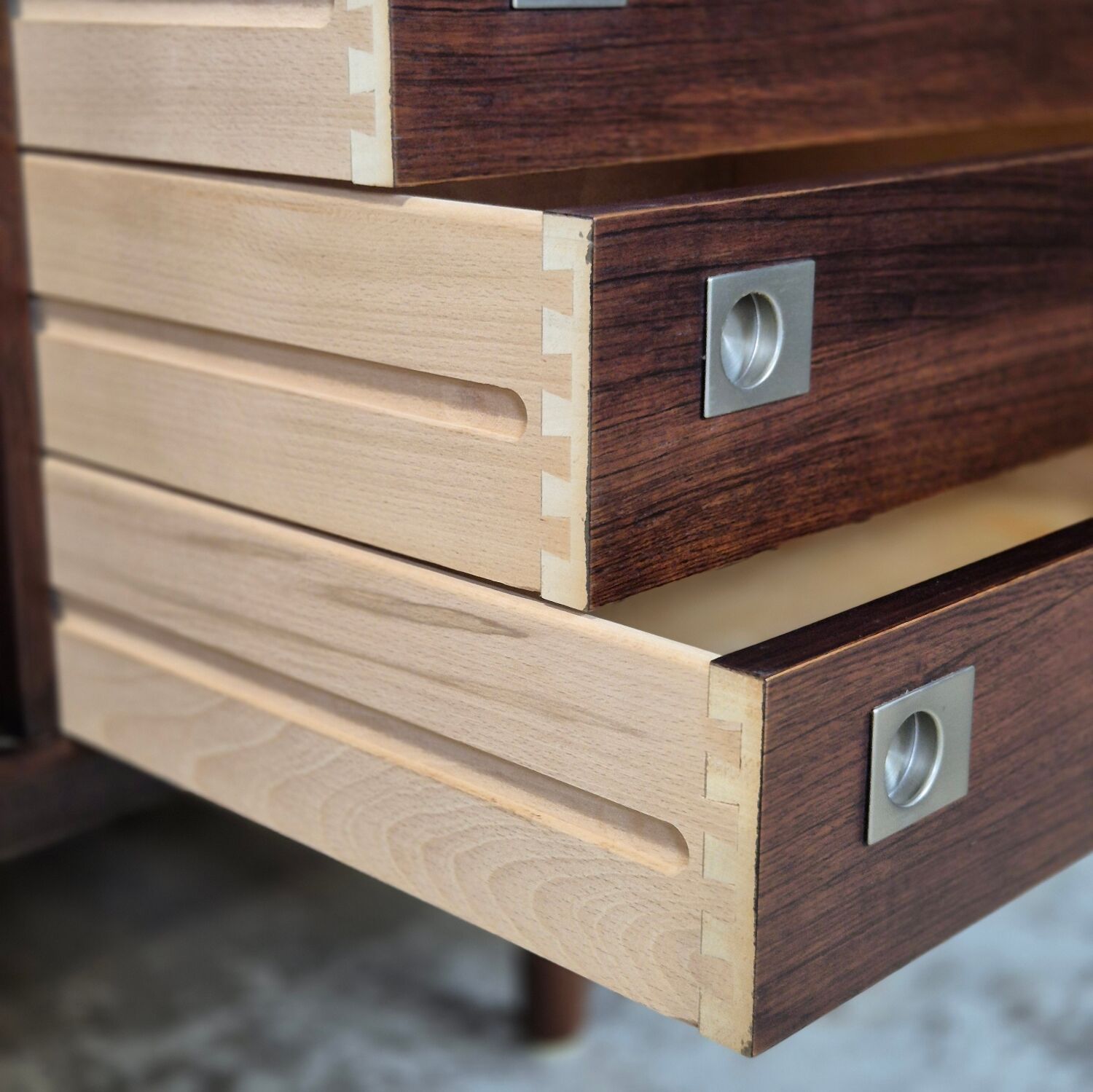 H.P. Hansen vintage rosewood Danish sideboard, TV cabinet 60s