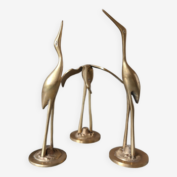 Herons brass figurines