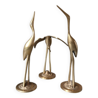 Herons brass figurines