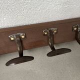Old  school wall coat rack with 20 hooks, completely restored