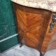 CURVED MARQUETRY CHEST WITH MARBLE TOP 3 ROSEWOOD DRAWERS