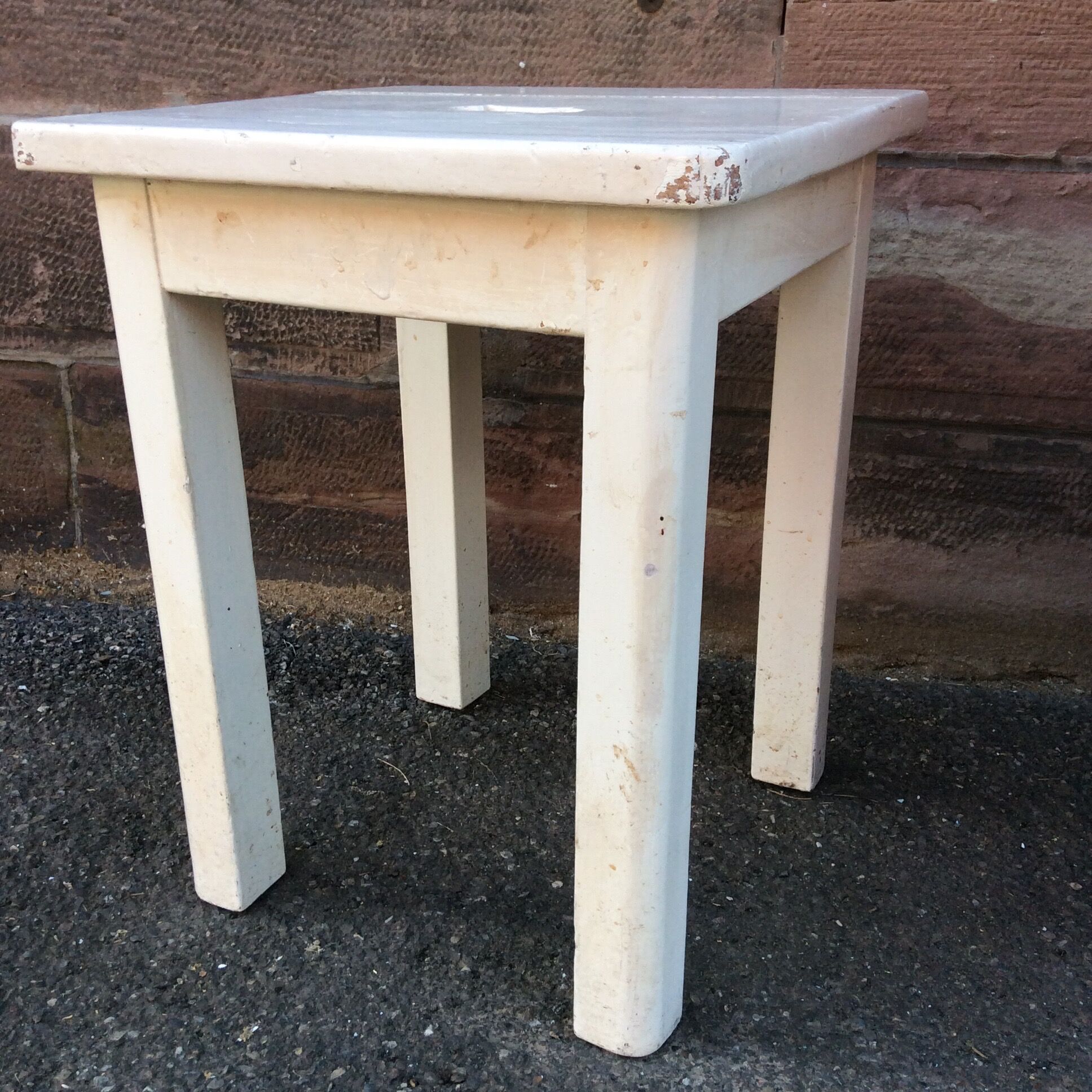 Rustic shabby chic stool 1950