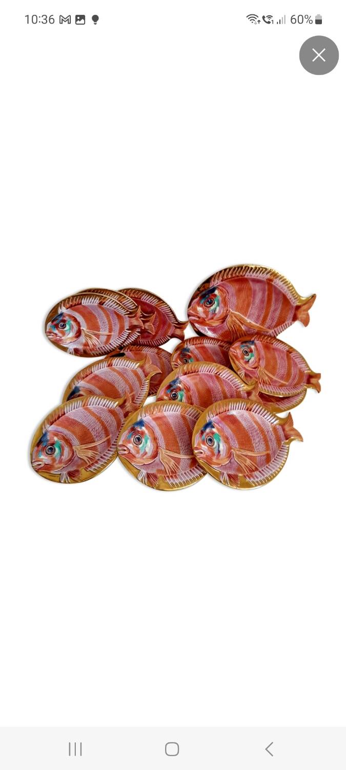 Vintage fish dessert service