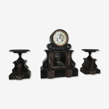 Napoleon III pendulum and his two cassolettes