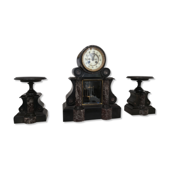 Napoleon III pendulum and his two cassolettes