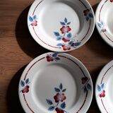Lot de 6 assiettes à dessert anciennes Céranord-St Amand modèle IENA