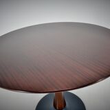 Designed mahogany round dining table, 1969