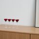 Set of ruby glasses, Danish design, 1970s, manufactured in Denmark