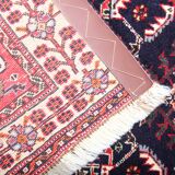 Tapis persan vintage fait à la main tapis traditionnel rouge bleu laine - 117x160cm