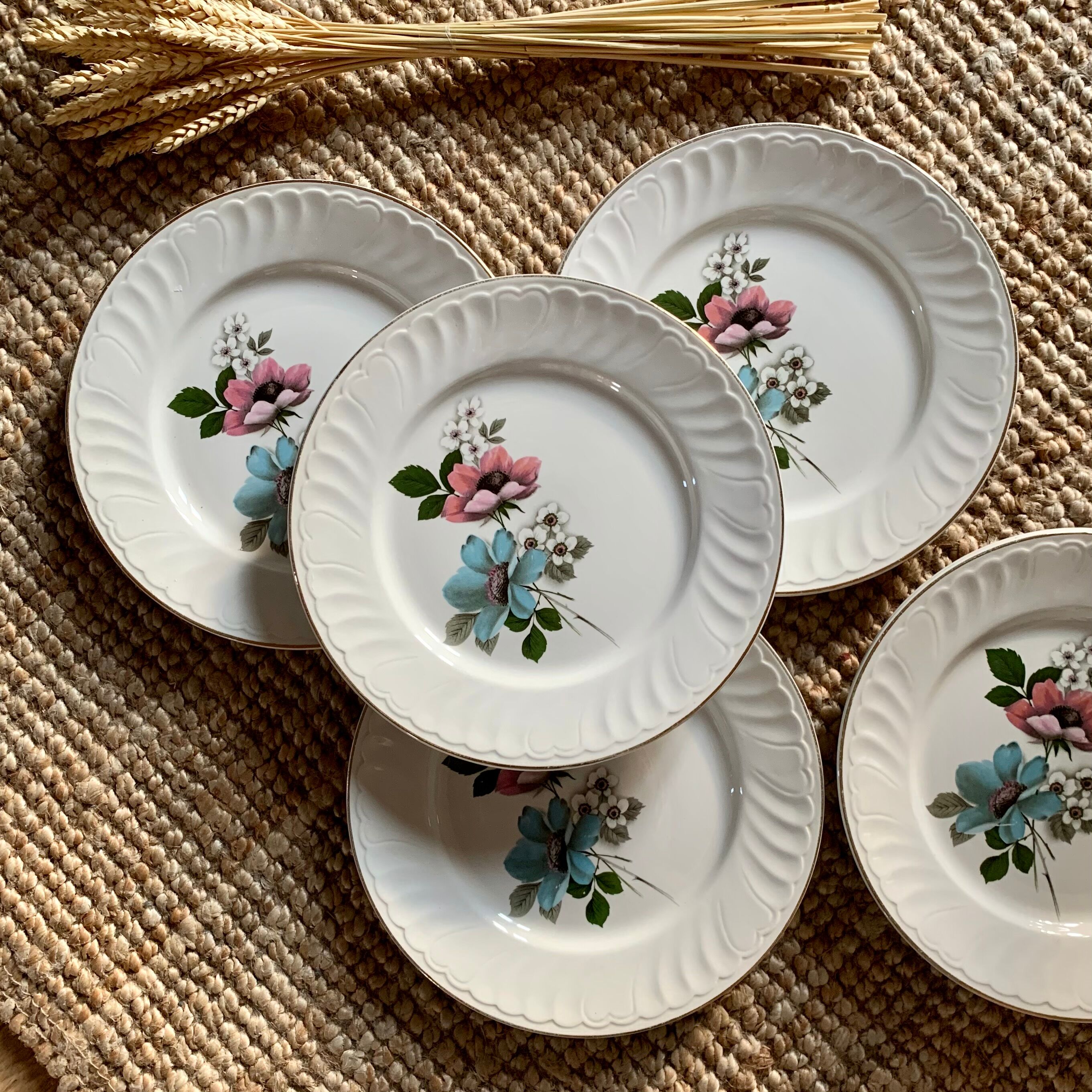 Lot of 6 flat plates KG Luneville Badonviller