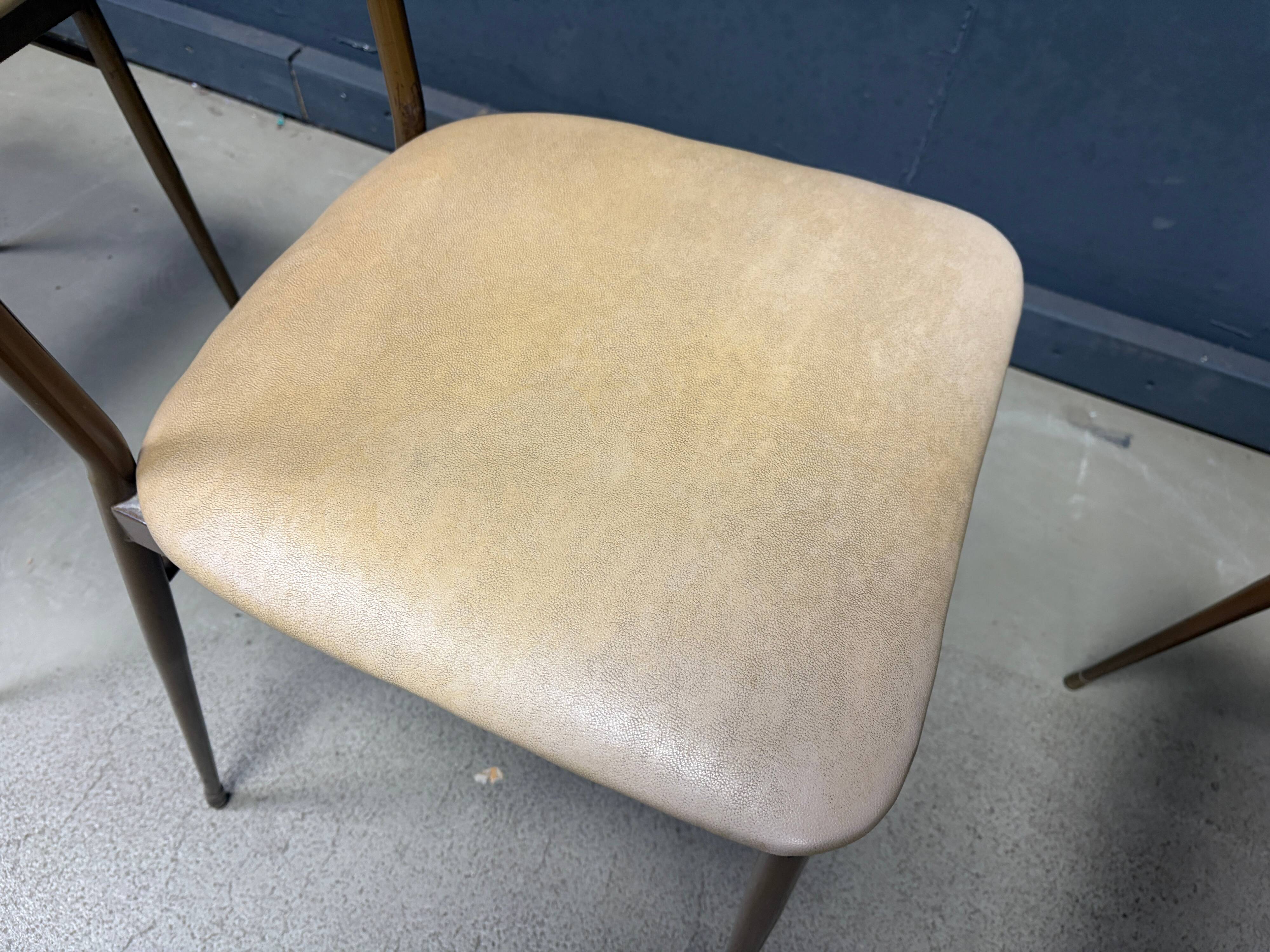 Mid-century Italian brass dining chairs, 1950s