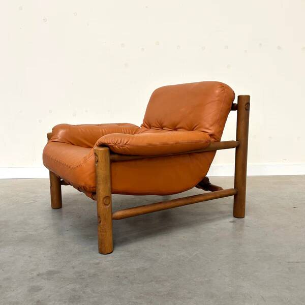 Vintage brutalist, Brazilian style lounge chairs, 1960s