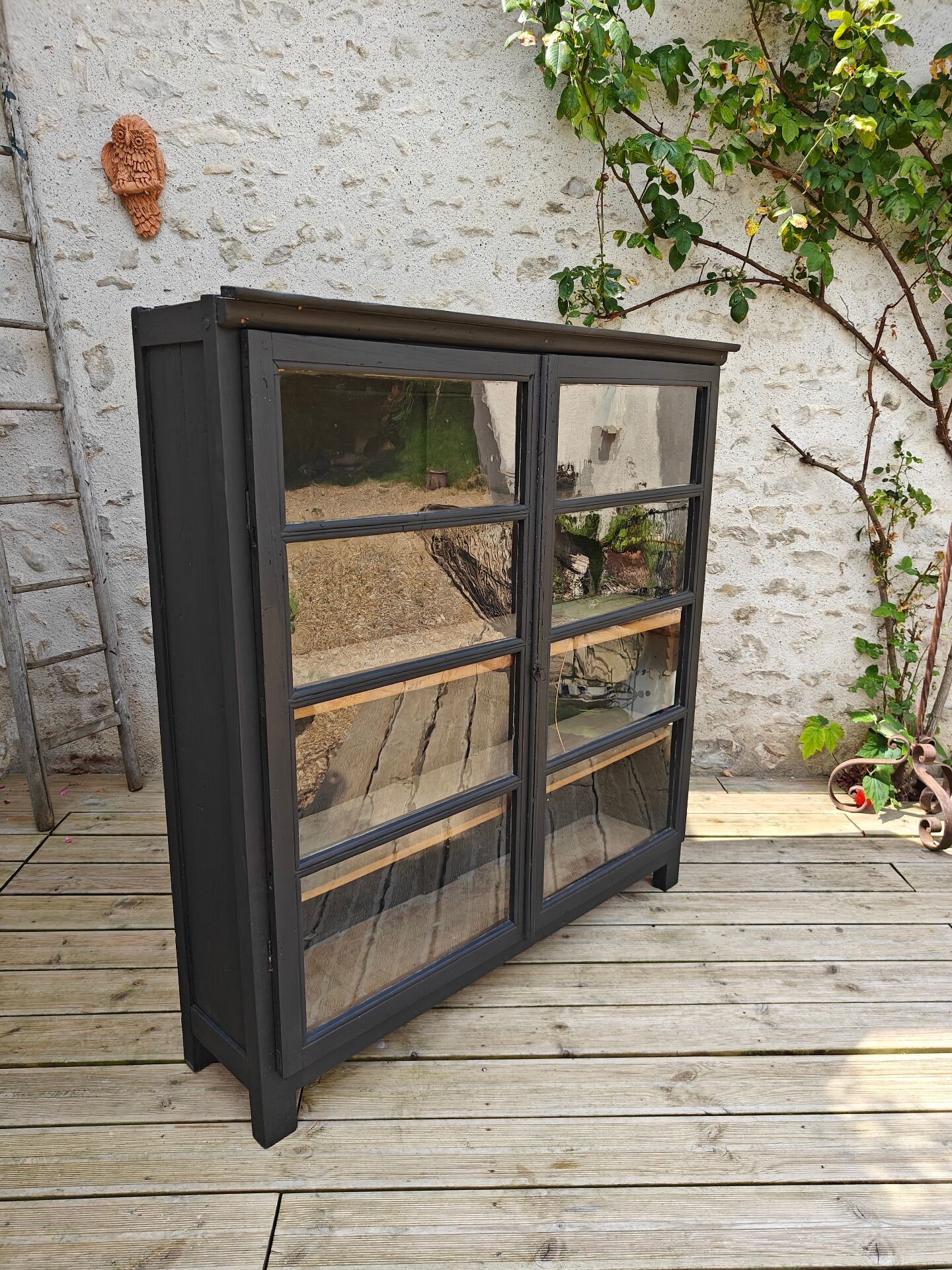 Restored antique display cabinet