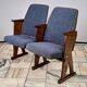 Vintage Blue Folding Cinema Chairs, 1970s Czechoslovakia