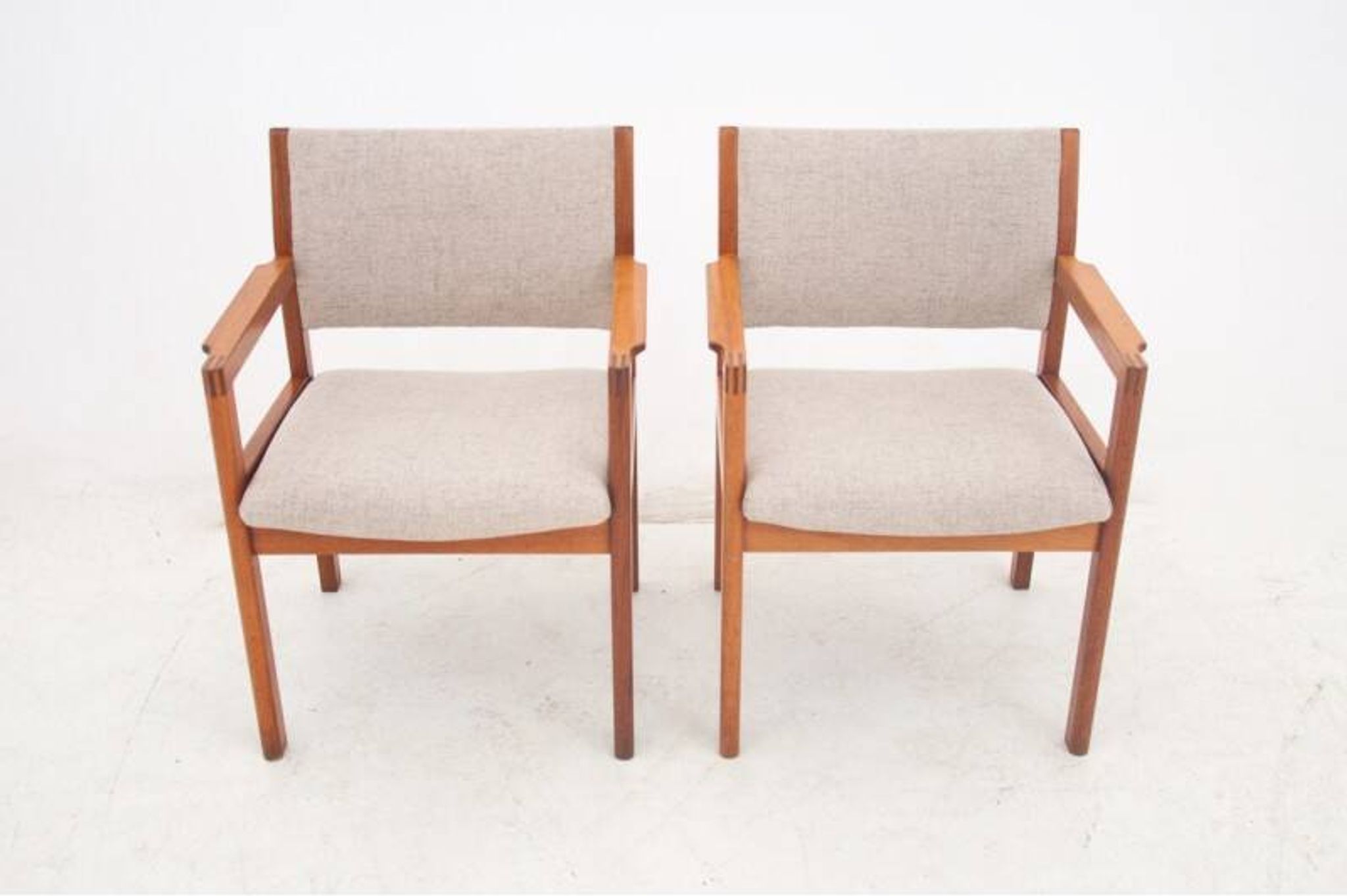 A pair of armchairs, Denmark, 1960s. After restoration.