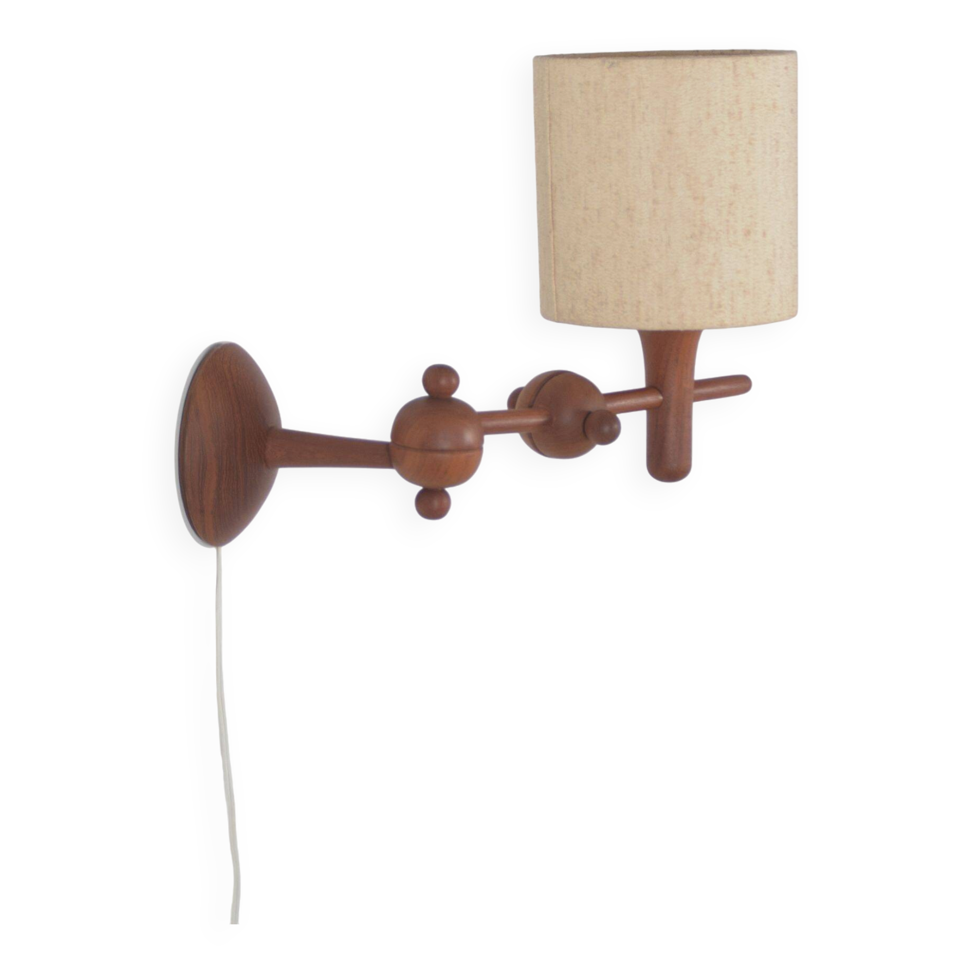 Danish teak wall lamp, 1960s