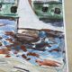 Tableau peinture moderne vue du pont de Chatou XXe