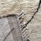 Ancient Berber rug in ecru/brown, handmade 100% virgin wool, 2m x 1.5m.