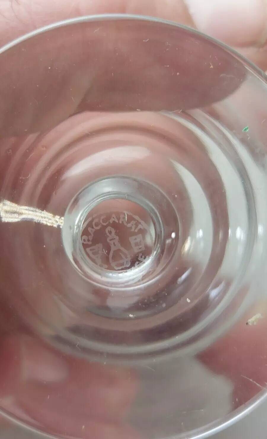 Lot of old small alcohol glasses, Lulli, in Baccarat crystal, signed