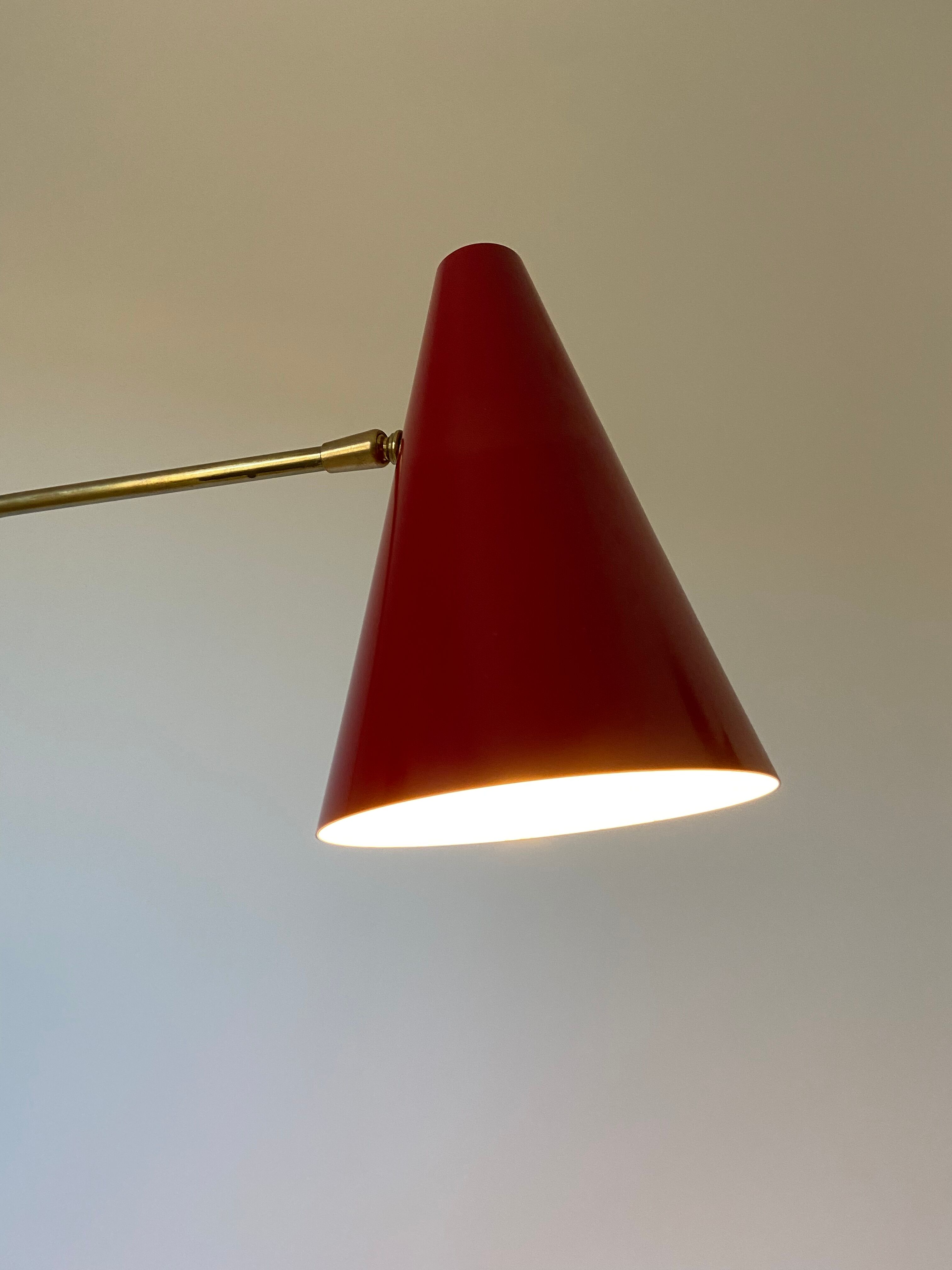 Italian brass floor lamp