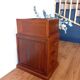 Curtain file cabinet with drawers
