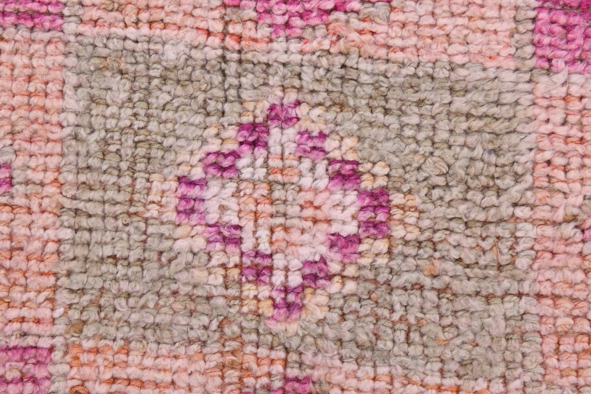 Pink Orange Turkish Runner Rug 100x302Cm