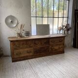 XXL walnut silk loom furniture from the 50s