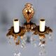 Antique wall sconces in Rococo style, bronze, Italy, 20th century.