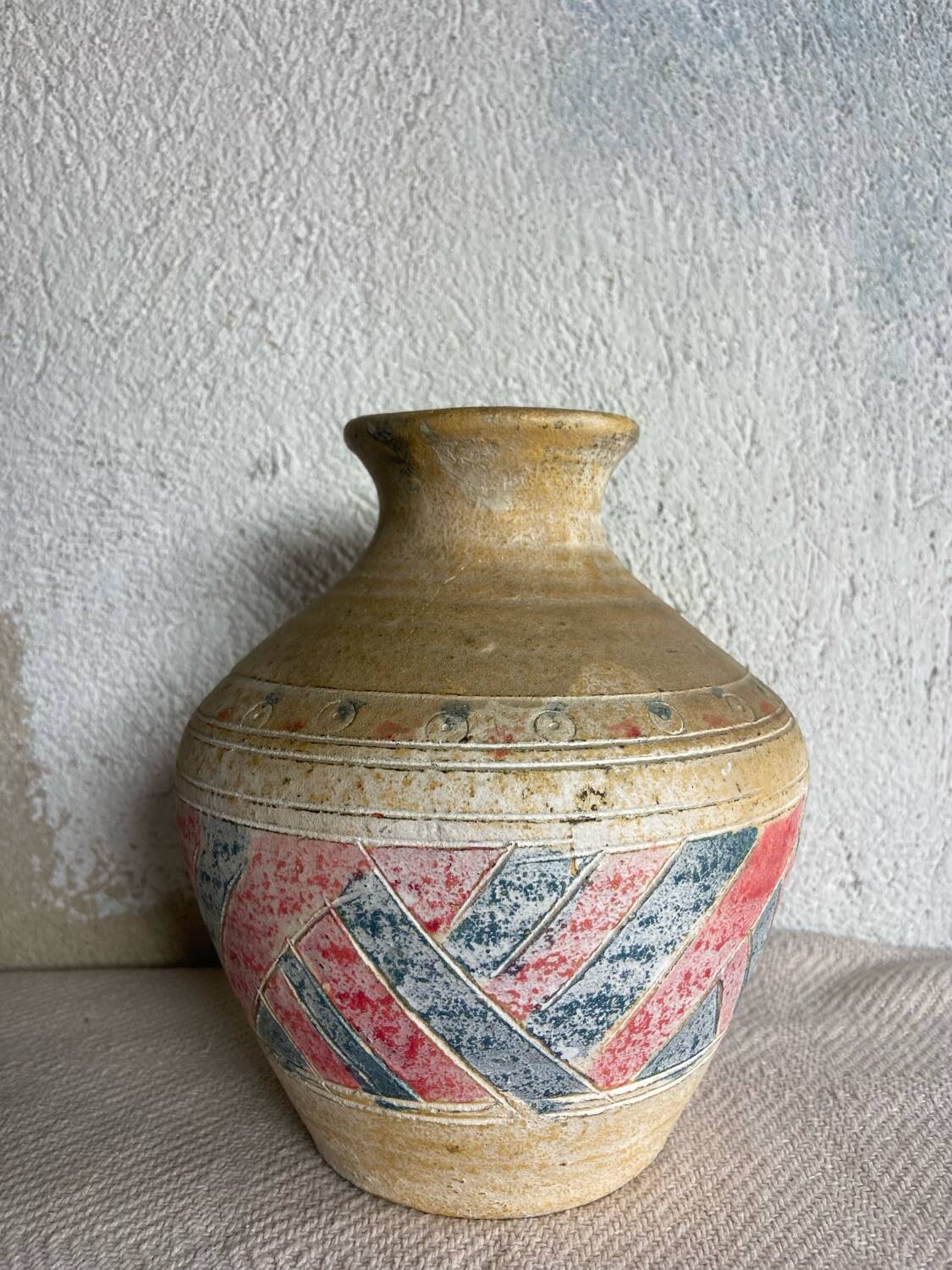 Colorful ethnic vase