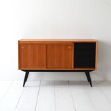 Scandinavian Teak Sideboard with Black Details