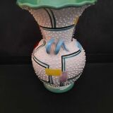 Italian ceramic vase Deruta signed and numbered