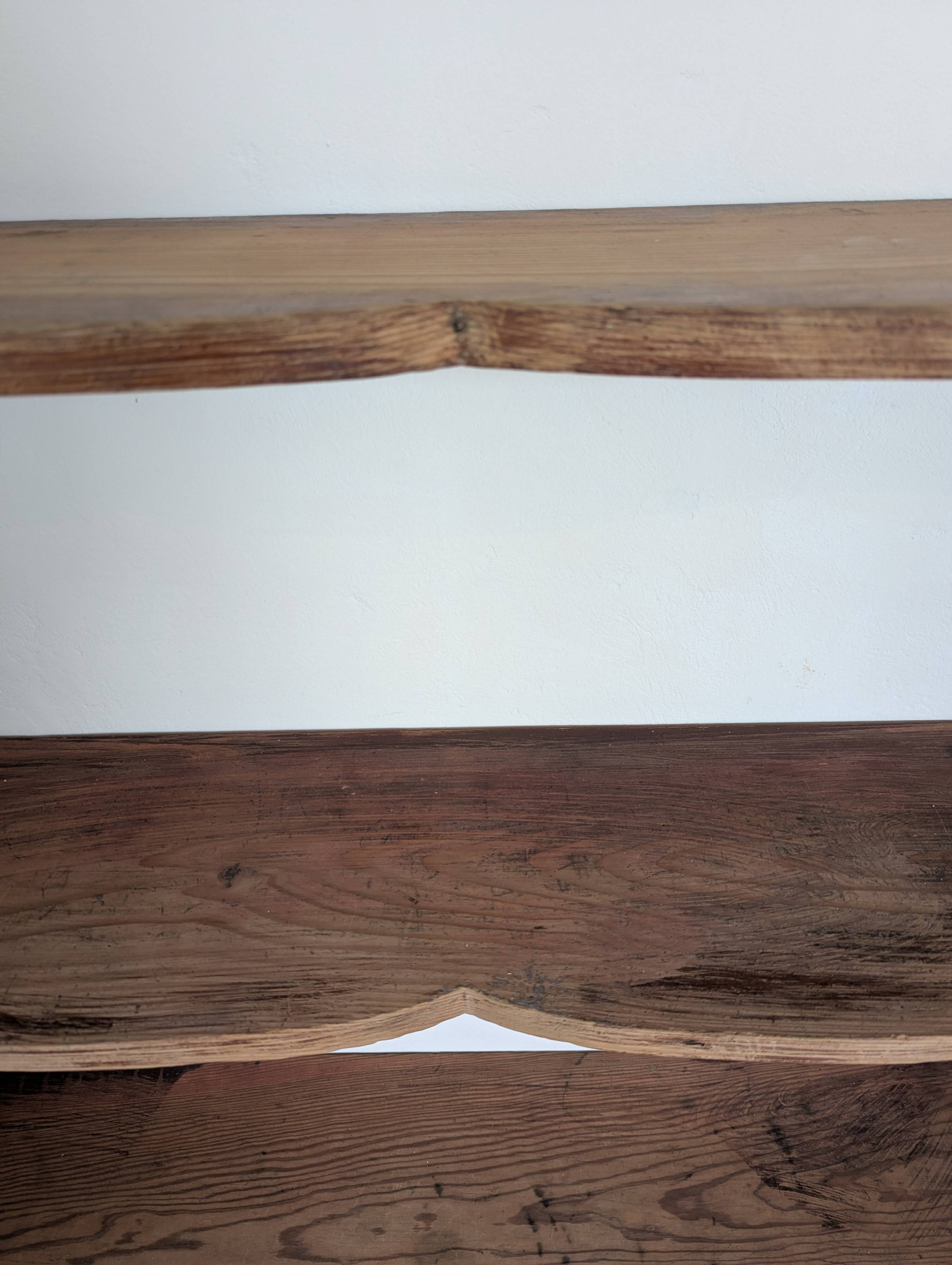 Large antique fir shelf