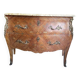 commode en bois de rose 2 tiroirs plateau marbre