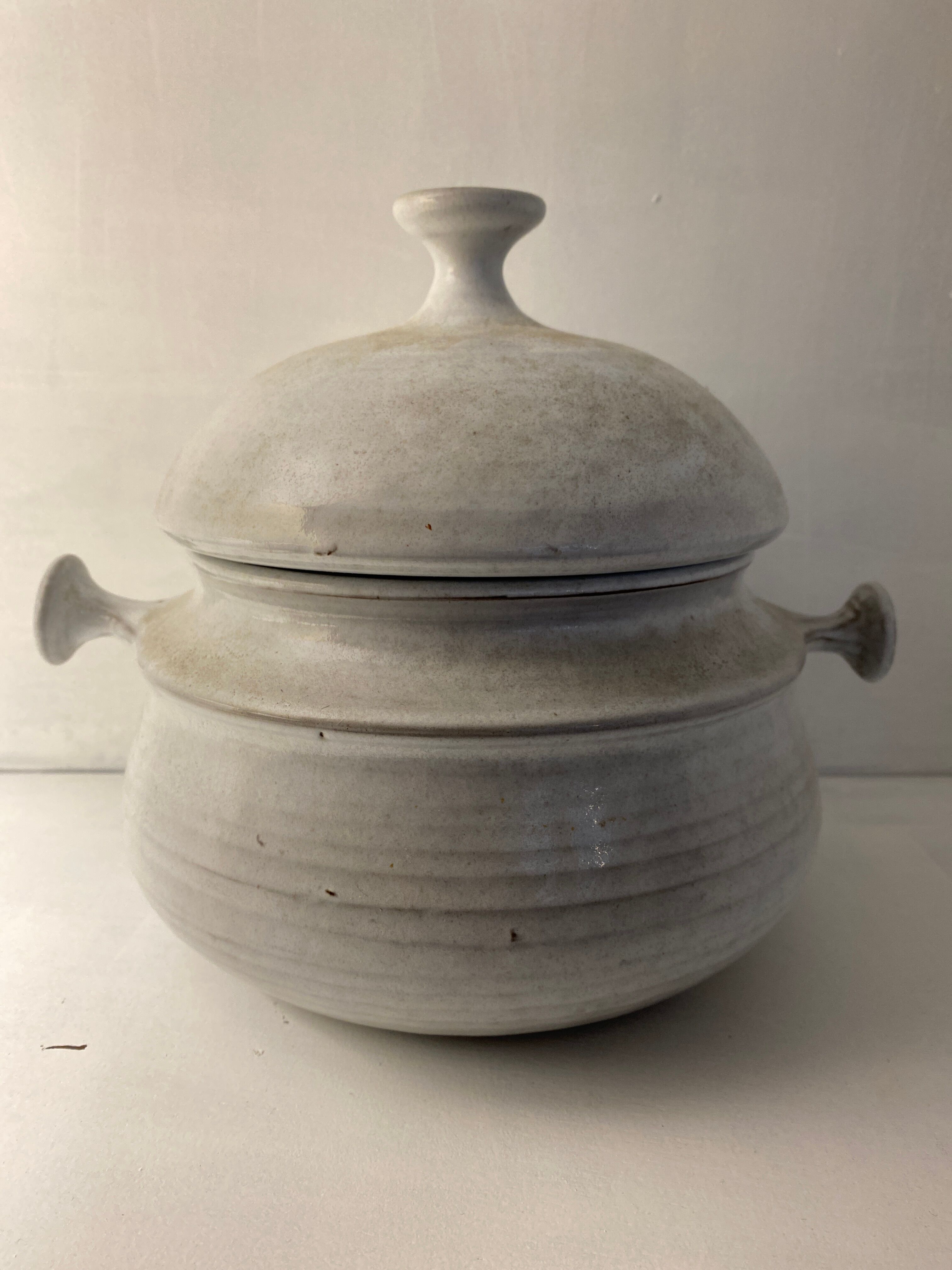 Ceramic pottery, white soup tureen