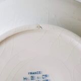 Set of 5 old blue flat plates H.B.&Cie