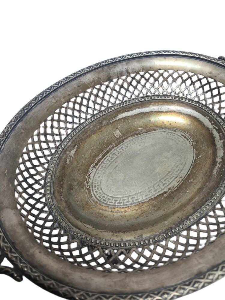 Art Nouveau fruit bowl on stand by Fraget, Poland, 1900s